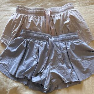 Girls Lavender butterfly Athletic Shorts